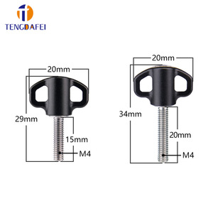 Tengdafei – bouton à vis avec poignée de type T, M4, 20x34mm, en alliage d'aluminium noir, pour équipement photographique - Product Image 1