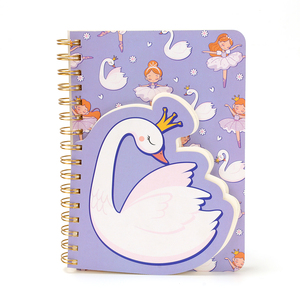 สมุดโน้ตปกสีม่วงคุณภาพสูง ลายหงส์ 3 มิติ สำหรับจดบันทึกสนุกๆ ทุกวัน - Product Image 1