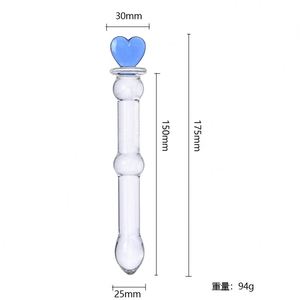 Star Love, juguete sexual para adultos para mujeres, hombres, <span class=keywords><strong>Gay</strong></span>, cuentas Anales de cristal, bolas grandes, consolador de cristal, pene, tapón trasero, masturbador de pene artificial - Product Image 6