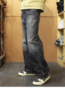 سروال جينز رجالي كلاسيكي عالي الجودة من Lotfeel بنطلون من العلامة الخاصة فضفاض مناسب لليابانيين جينز مغسول مدمر - Product Image 2