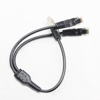 مقسم إيثرنت 1 إلى 2 RJ45 شبكة الإنترنت شبكة LAN كابل الخائن 1 ذكر إلى 2 ذكر