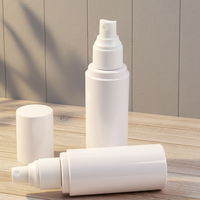 Bouteille en PET de 80 ml, 100 ml, 120 ml, 150 ml avec pulvérisateur à brume, pompe de traitement, bouteille cosmétique en plastique blanc pour lotion, emballage pour soins de la peau