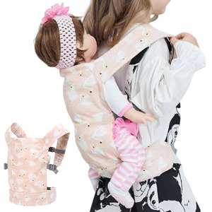 Sac à dos porte-poupée en <span class=keywords><strong>peluche</strong></span> motif cygne mignon 7227 avec sangle réglable pour les petites filles, cadeaux porte-poupée - Product Image 3