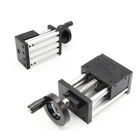 Rail de guidage linéaire personnalisé en aluminium et acier de haute précision, longueurs de déplacement de 50 mm, 100 mm, 150 mm, 200 mm, avec roulement et moteur intégré à faible profil
