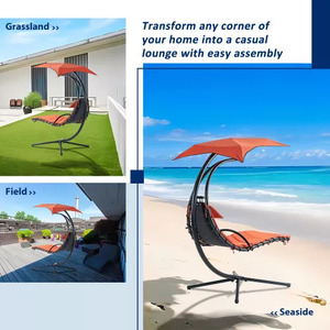 Chaise longue suspendue pour extérieur et intérieur, noir, vendredi, patio, hamac, balançoire de jardin, <span class=keywords><strong>cocon</strong></span>, forme d'œuf, chaise avec support - Product Image 6