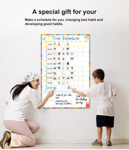 Tableau blanc magnétique de grande taille Planificateur hebdomadaire personnalisé Feuilles effaçables à sec Tableau blanc Autocollant magnétique pour réfrigérateur - Product Image 2