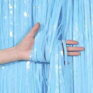 Macaron arc-en-ciel feuille <span class=keywords><strong>frange</strong></span> <span class=keywords><strong>rideau</strong></span> <span class=keywords><strong>de</strong></span> fond coloré métallique clinquant rideaux en <span class=keywords><strong>plastique</strong></span> banderoles <span class=keywords><strong>porte</strong></span> <span class=keywords><strong>rideau</strong></span> pour photomaton - Product Image 4