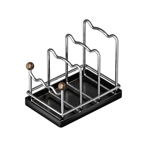 Stainless Steel Pot Lid Rack Multi Function <b>Kitchen</b> Organizer Countertop <b>Storage</b> Minimalist Design - Product Image 1