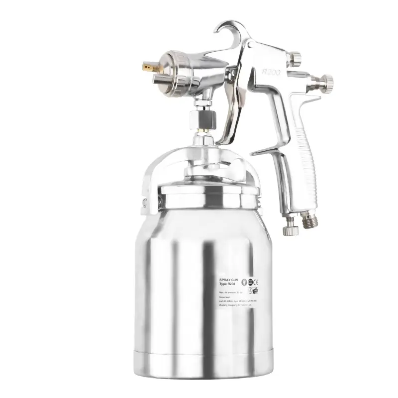 RONGPENG R200S High Quality Professional 1000cc Pneumatic Economical Air Sprayer Paint Spray Gun For Base Coating And Printers