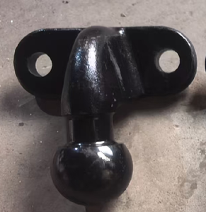 Boule <span class=keywords><strong>d</strong></span>'<span class=keywords><strong>attelage</strong></span> forgée noire et argentée de 50 mm, robuste, haute résistance, antirouille, pour remorques, camping-cars et caravanes - Product Image 1