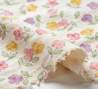 Tissu en lin et coton certifié biologique, doux et frais, écologique, tissé, respirant, pour vêtements, robes, chemises, textiles de maison