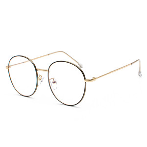 Maidis <b>Round</b> Metal Eyeglasses <b>Frames</b> Women Anti Blue Light Protection Computer Glasses Full <b>Frame</b> Pink Gold Rim - Product Image 2