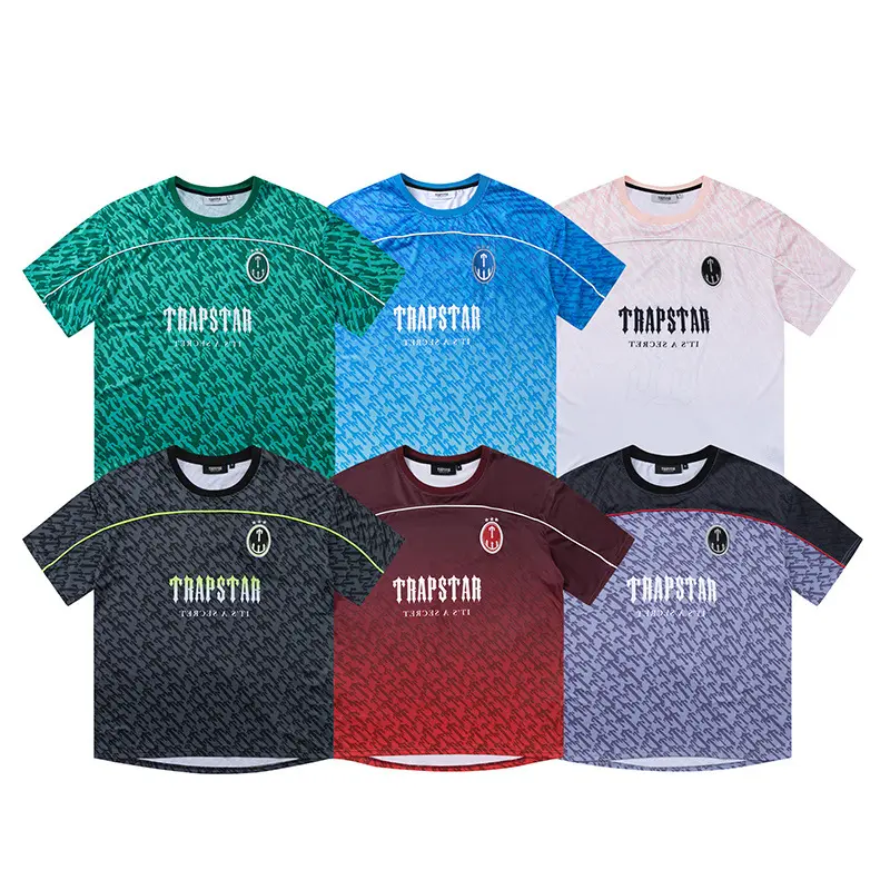 2024夏のトラップスターTシャツ最高品質の刺Embroidered 2.0シェニールデコードセットアイスフレーバーメンズとレディースシャツショーツ