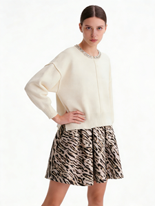 Minifalda Casual Elegante con Estampado de Tigre para Mujer, Talla Grande, Cintura Natural, Corte en A, para Primavera, Oficina, Cita Nocturna - Product Image 3