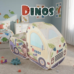 Tente de jeu pour enfants en forme de voiture de dinosaure verte, sans installation, tente à bulles, tente de <span class=keywords><strong>camping</strong></span>, maison de jeu pour enfants - Product Image 4