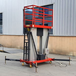 Plataforma Elevadora Hidráulica de Doble Mástil de Aleación de Aluminio de 4m-16m, Elevador Móvil para una Persona - Product Image 5