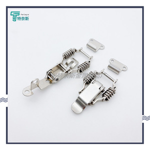 Double Spring Hook And Loop Latch 304 Stainless Steel Tool <b>Box</b> Cabinet <b>Locking</b> Buckle Heavy Duty Industrial Accessory - Product Image 4