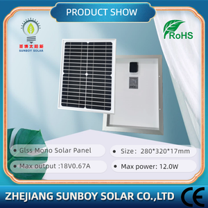 <span class=keywords><strong>Panneau</strong></span> <span class=keywords><strong>solaire</strong></span> monocristallin carré compact 12W PERC 18V, modèle populaire, kits de panneaux portables en verre pour pompe à eau <span class=keywords><strong>solaire</strong></span> et batterie - Product Image 2