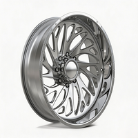 SL 26X10 22X14 20X10 24X14 Velg Truk Tempa Poles Khusus Model Deep Dish dengan 6X139.7 8X180 untuk GMC Sierra 1500 Silverado 2500