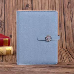 Wholesale Customizable Factory Direct Supply Custom Logo <b>A5</b> Loose-leaf Buckle Notebook Suit Leather Cover Business <b>Notepad</b> Diary - Product Image 3