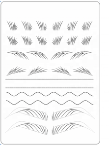 Coussinet d'ombrage personnalisé avec LOGO Ombre Poudre en forme de sourcils <span class=keywords><strong>Nano</strong></span> Coup de cheveux sourcils Pmu Latex Peau de pratique double face pour sourcils - Product Image 2