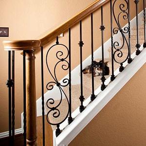 Fornitore di Ringhiere ST Foshan, Balaustra Tradizionale in Ferro Battuto Nero per Balconi, per il Mercato Americano - Product Image 1