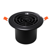 Nouvelle grille de ventilation ronde noire en ABS, à fixation rapide, pour sortie d'air, conduit de ventilation HVAC, pour air frais et climatisation