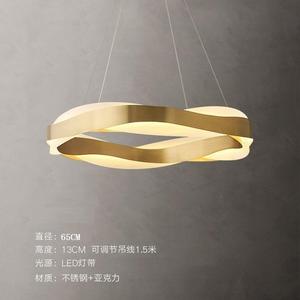 Yunhai Electroplated Stainless Steel LED Chandelier Modern Minimalist Design for Living <b>Dining</b> Room Subtly Pendant <b>Lights</b> - Product Image 4