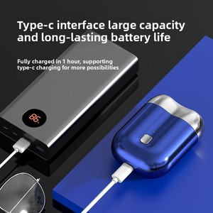 Afeitadora Recargable con Doble Cabezal, Recortadora de Barba USB, Herramienta de Aseo Portátil para Hombres, Diseño de Doble Cabezal, Dos Cabezales de Afeitado que Acanzan Más Áreas - Product Image 2