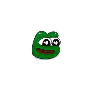 Rana esmaltada para alfiler de solapa, estampado troquelado de Metal niquelado negro, tema de Animal SoftSad <span class=keywords><strong>Pepe</strong></span> para alfileres esmaltados de Navidad - Product Image 5