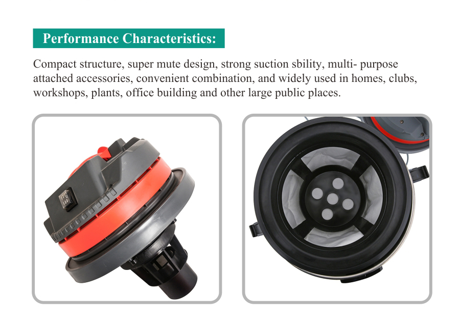 1500W Electric 15L Wet and Dry Vacuum Cleaner for Commercial Use