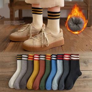 沃威冬季男女通用多色模糊保暖棉袜羊毛加厚室内户外男女袜子 - Product Image 1