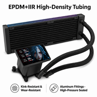 Pendingin CPU Cair AIO 360mm dengan Heatsink Tembaga Aluminium 5 Inci, Layar LCD IPS Magnetik untuk PC Gaming, Kompatibel dengan LGA1851 1700 AM5