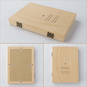 Marco de Fotos Doble de Madera al por Mayor con Grabado Láser para Parejas, Ideal para Aniversarios - Product Image 3