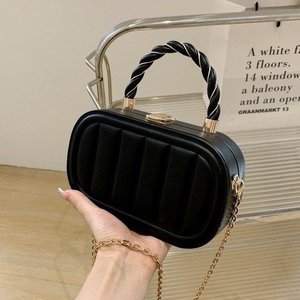 Nuevo Bolso de Mano Cuadrado Mini con Cadena en Relieve Estilo Coreano para Mujer, Bolso de Hombro Cruzado de Lujo con Textura - Product Image 2