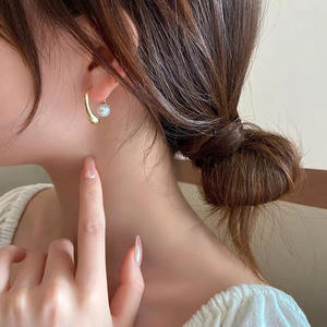 อุปกรณ์ทำต่างหูเงินแท้ S925 สำหรับประดับมุก ต่างหูเงินแฟชั่นแบบหนีบ พร้อมฐานเปล่าสำหรับใส่ลูกปัดขนาด 6-8 มม. รุ่น 22267 - Product Image 2