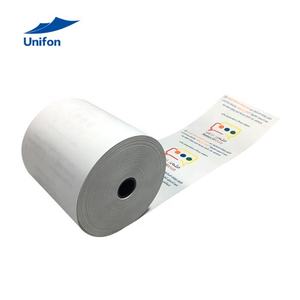 Rouleau de papier thermique pour caisse enregistreuse personnalisé en direct d'usine 57 mm 80x80 mm monocouche blanc pur Options de logo et de taille de marque OEM - Product Image 1