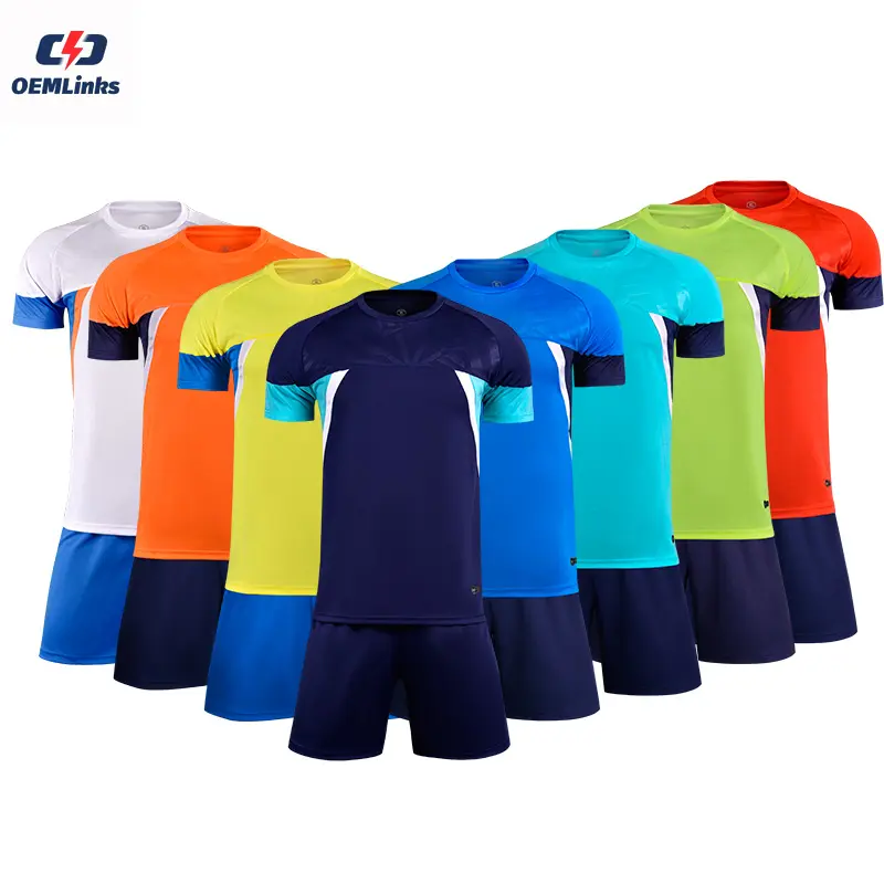 Custom Volwassen Voetbalshirts Set Ademende Voetbalkleding Snel Droog Voetbal T-Shirts Voetbal Voetbal Jersey