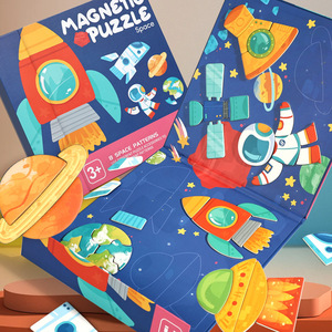 Livre d'activités Montessori en bois personnalisé en gros, puzzle magnétique dinosaure, cadeau pour tout-petits, idéal pour les voyages en avion - Product Image 4