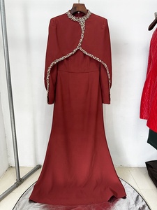 OUDINA Abito <span class=keywords><strong>da</strong></span> <span class=keywords><strong>Sera</strong></span> Elegante di Lusso, Vestito Lungo con Perline e Diamanti, Maniche a Scialle, <span class=keywords><strong>Taglie</strong></span> <span class=keywords><strong>Forti</strong></span> - Product Image 4