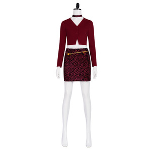 Costume da Infermiera Silenziosa Maria per Festa di Halloween, Abito Rosso con Minigonna Leopardata HORR-016 - Product Image 1