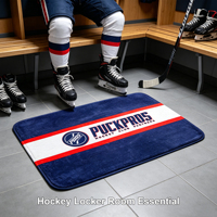 Tapis de hockey sur glace en flanelle PUCKPROS, tapis absorbant pour vestiaire de patinoire