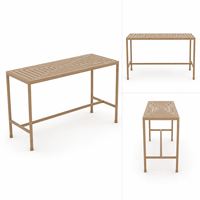 Ensemble de table de bar d'extérieur de luxe avec chaises hautes, mobilier de salle à manger moderne pour jardin, bord de piscine, hôtel, villa