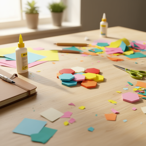 Ilan Pezzi di Legno Esagonali 3.0cm 15pz Multicolore per Lavori Artigianali - Product Image 2