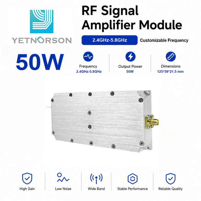20W 30W 50W RF Power Module 915MHz 1.5GHz 2.4GHz 5.2GHz RF Communication Module OEM ODM Factory Price Broadband RF Module