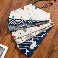 Sac de rangement réutilisable pour couverts, vaisselle, coton, lin, voyage, pique-nique, fourchette, cuillère, couteau, cuisine, triangle
