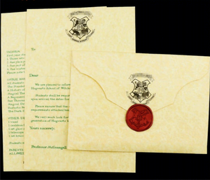2026 Lettre d'acceptation de Poudlard personnalisée avec sceau de cire véritable, accessoires de cosplay, carte d'invitation, <span class=keywords><strong>cadeau</strong></span> d'Halloween, livraison directe - Product Image 1