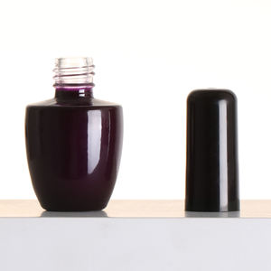 Botella Vacía para Esmalte <span class=keywords><strong>de</strong></span> Uñas al por Mayor, Tapa Met Bortel, Escultura <span class=keywords><strong>de</strong></span> Fibra <span class=keywords><strong>de</strong></span> Vidrio, Diseño Hueco Negro Mate, para Aceite - Product Image 3