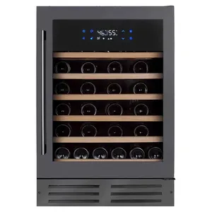 Vinopro OEM ODM Refrigerador de vinho compacto inteligente personalizado 145L 54 garrafas Refrigerador de vinho embutido Porta de vidro Refrigerador de vinho tinto