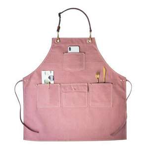 E-L281 Gros Coloré Coton Polyester Étanche Chef Café BARBECUE Cuisson Des Aliments De Nettoyage Tabliers Logo Personnalisé Cuisine <span class=keywords><strong>Tablier</strong></span> - Product Image 3